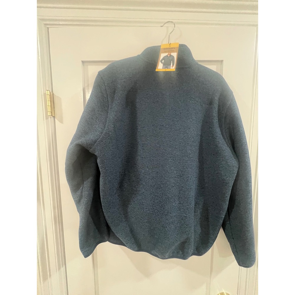 Eddie Bauer Mens Blue Sweater Fleece 1/4 Snap Pullover EB008606 NWT Size M - Picture 4 of 4